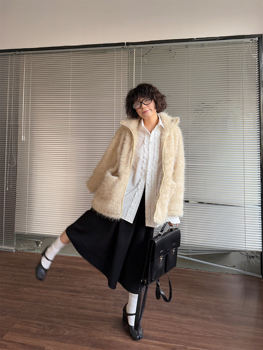 Long Faux Fur Jacket