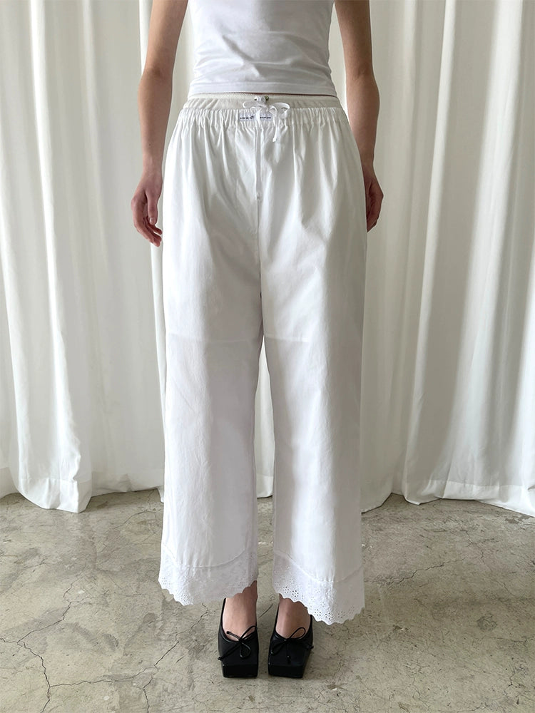 Lace Hem Trousers