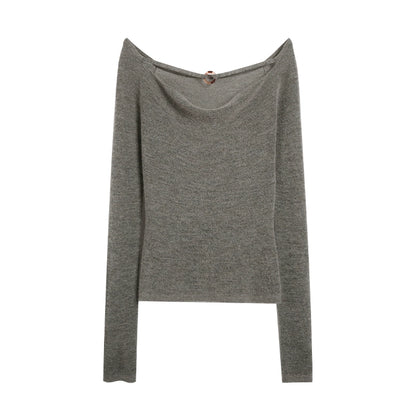 Cowl Neck Ring Knit Top