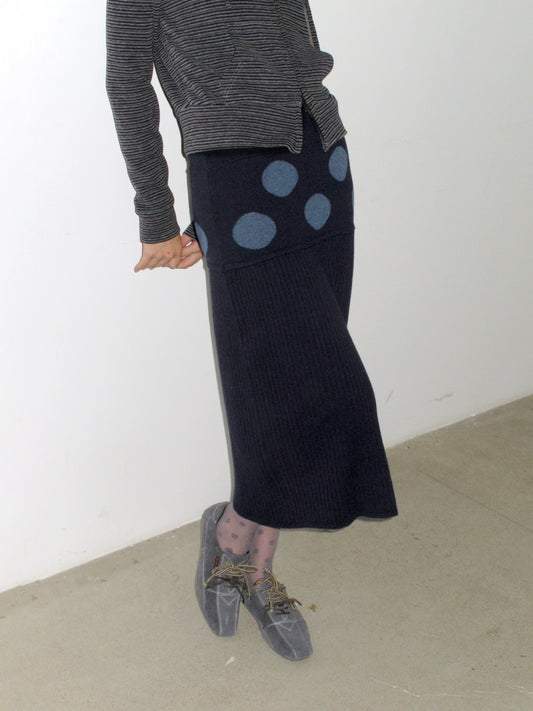 Polka Dot Knit Skirt