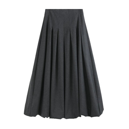 Pleated Bubble Hem Skirt