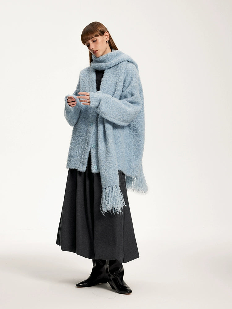 Pleated Bubble Hem Skirt