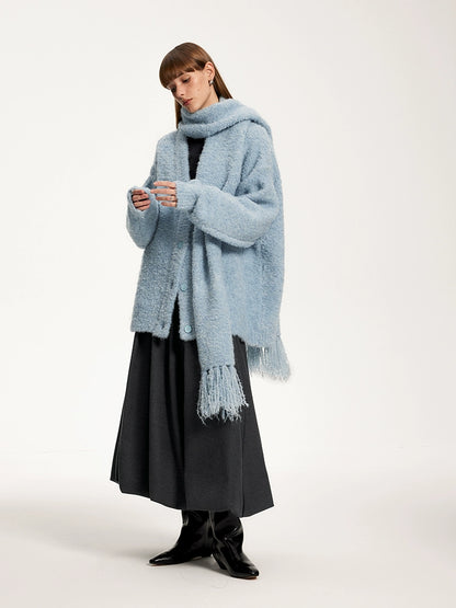 Pleated Bubble Hem Skirt