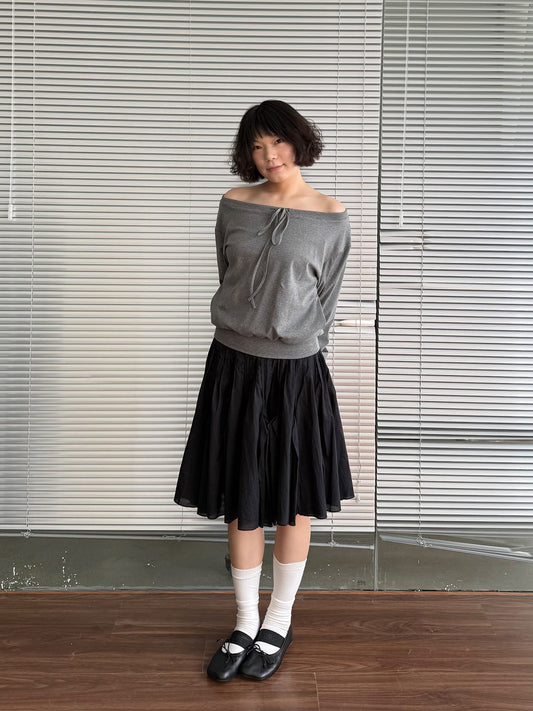 Drawstring Neck Sweatshirt